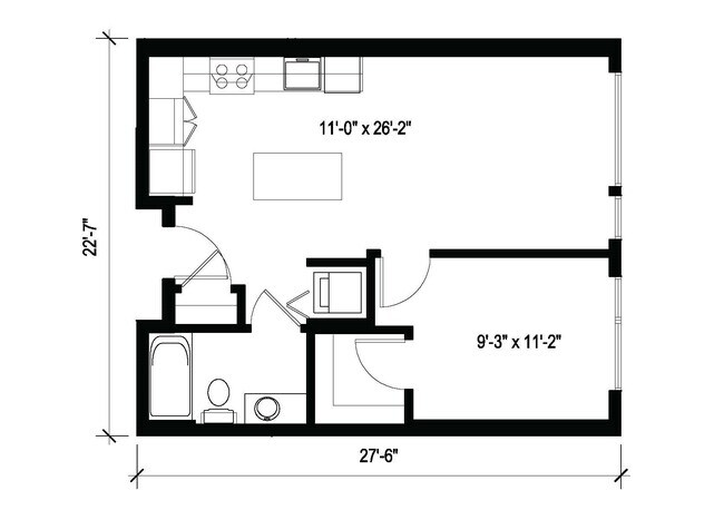 1x1 C3 MFTE A733 floor plan